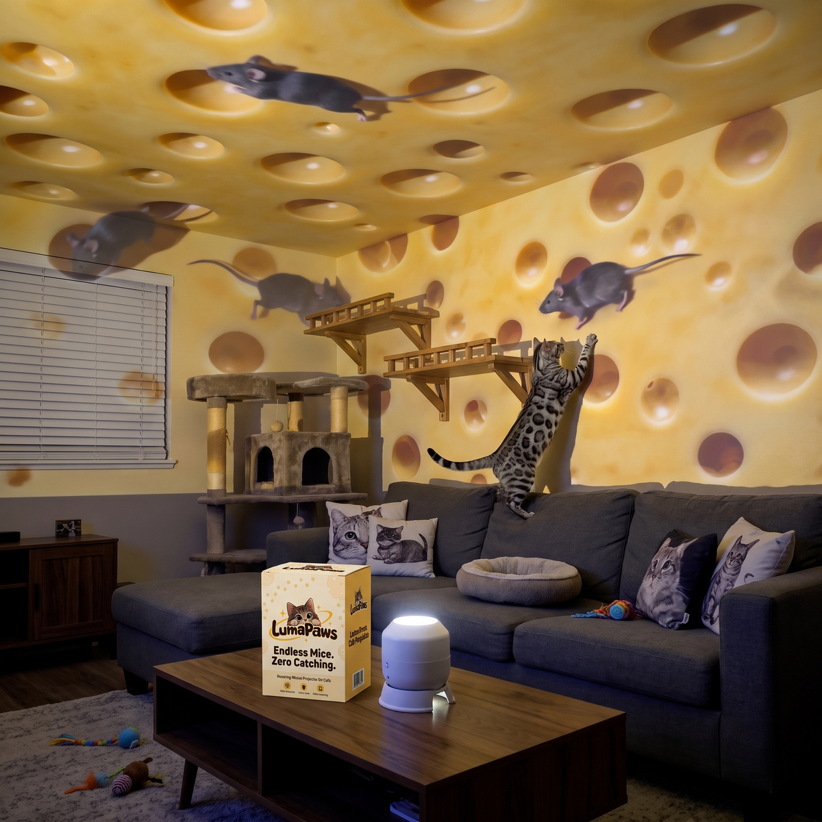 LumaPaws™ Rotating Cat Projector